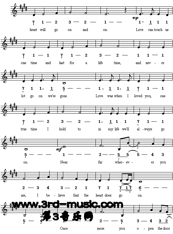 My heart will go on����������š�����衢Ӣ�ĸ裩[����]������