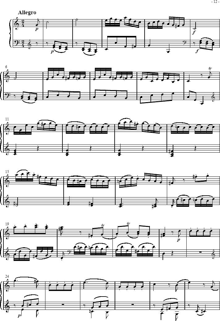  Sonatas K279 Mvt.3