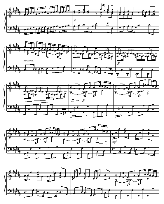 Etude in B Major
