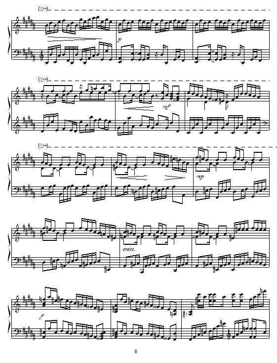 Etude in B Major