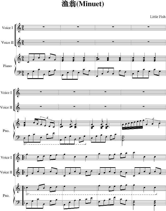 ( Minuet in C)