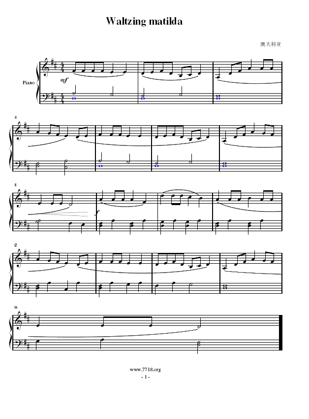 Waltzing matilda(׸)